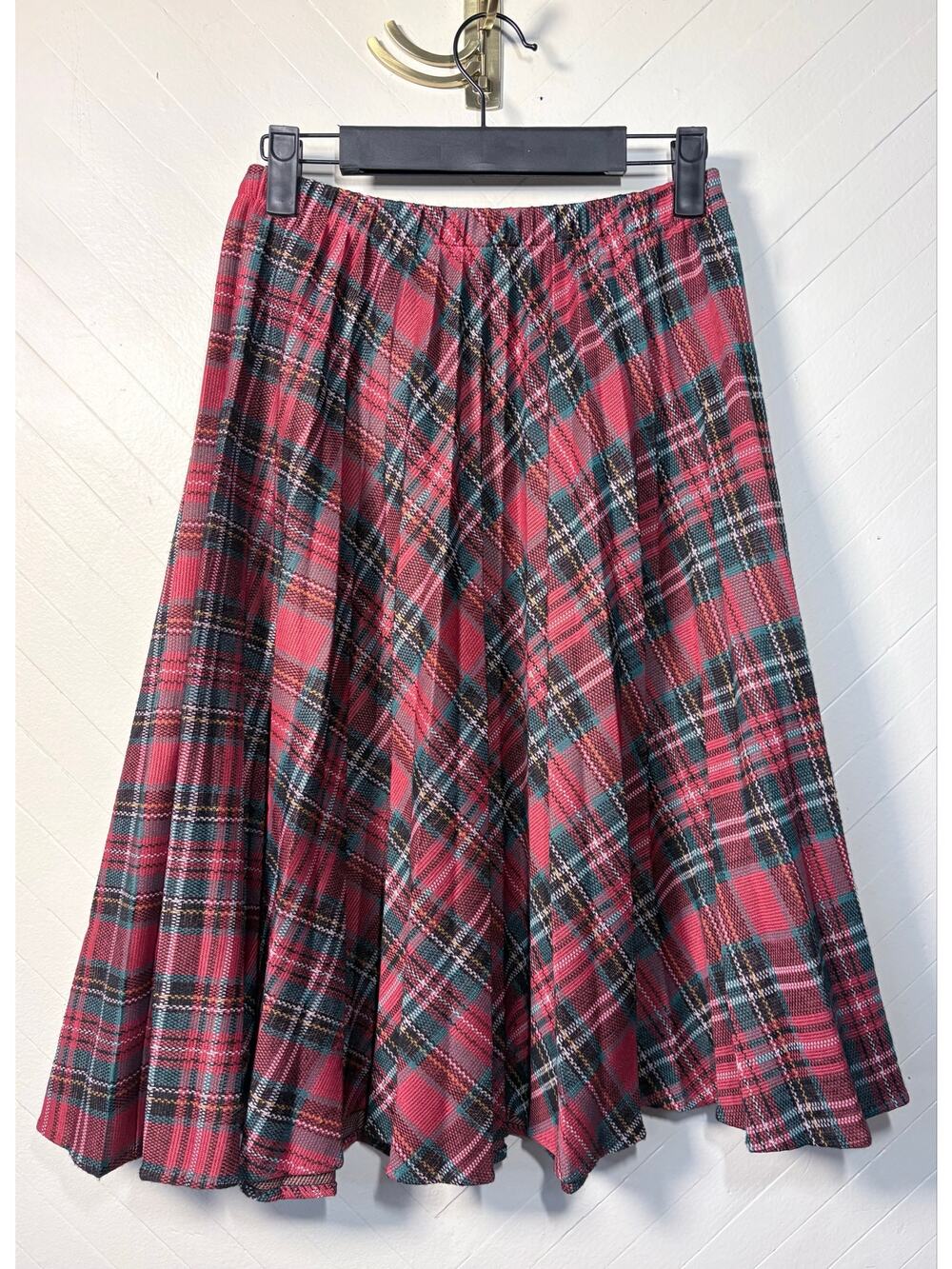 Vintage Made In USA Cape Cod Match Mates Pleated Tartan Plaid Skirt Women's 8